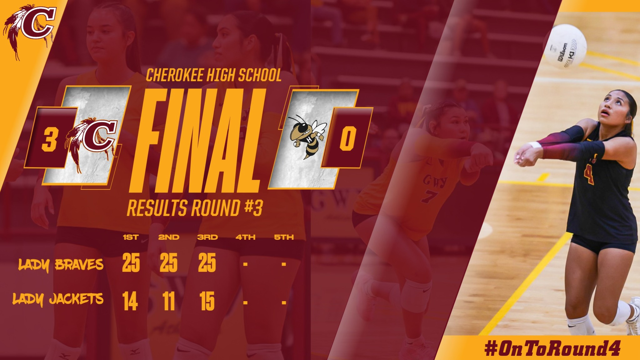 Cherokee - The Lady Braves defeat the Lady Yellow Jackets in 3 straight ...