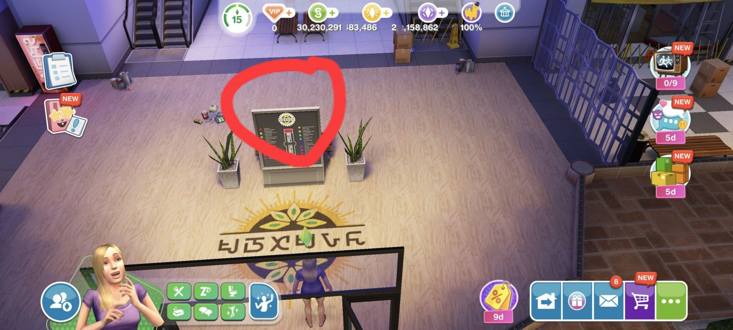 What to do if the purchase icon disappears in The Sims Freeplay?