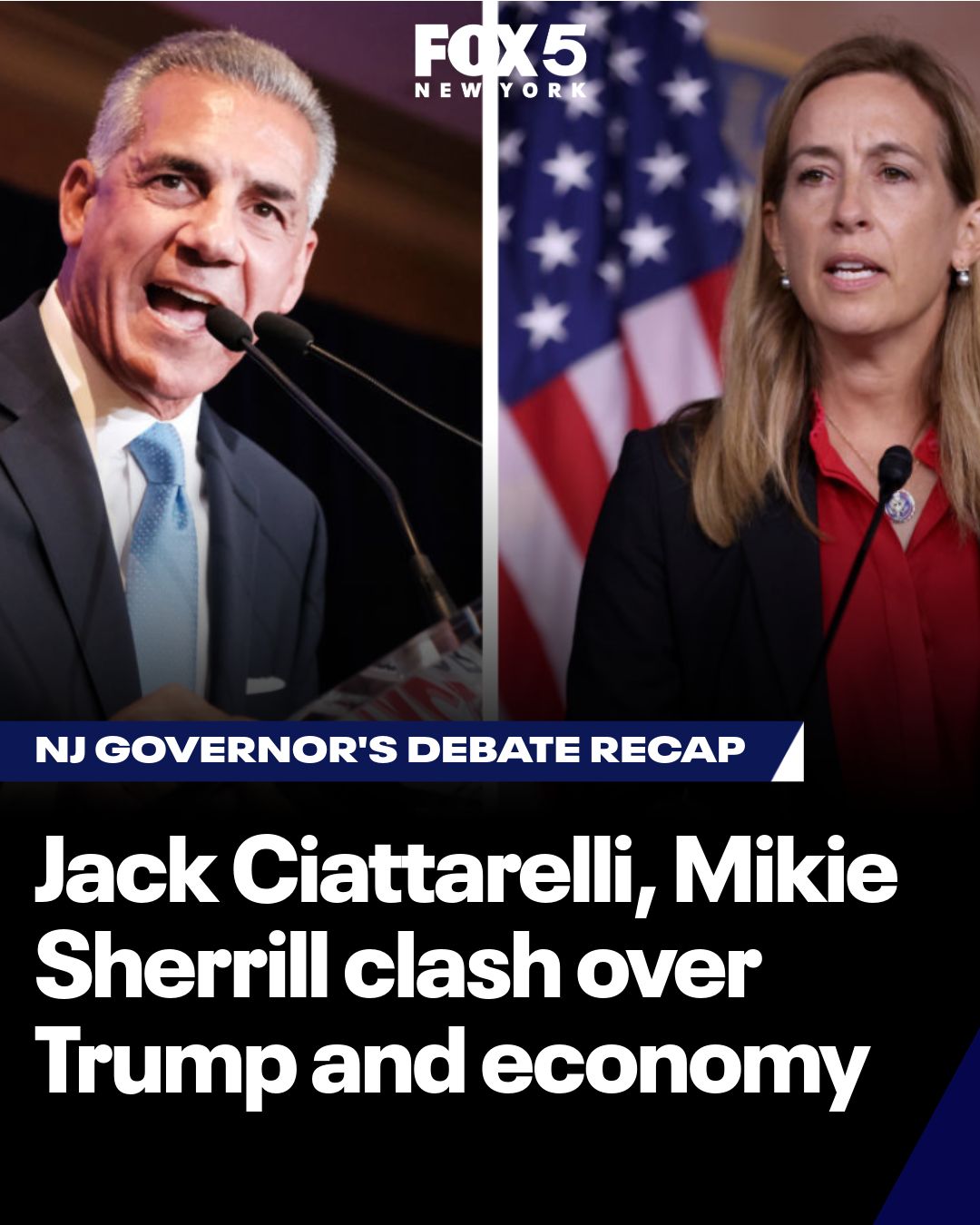 FOX - Democrat Mikie Sherrill and Republican Jack Ciattarelli sparred ...