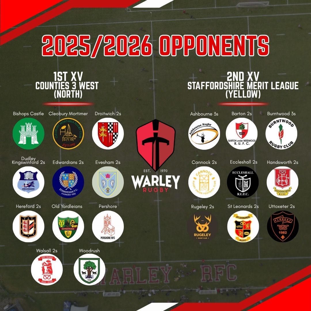 Warley - 🏉 2025/2026 Opponents 🏉 🔴 1st XV - Promoted to Counties 3 West ...