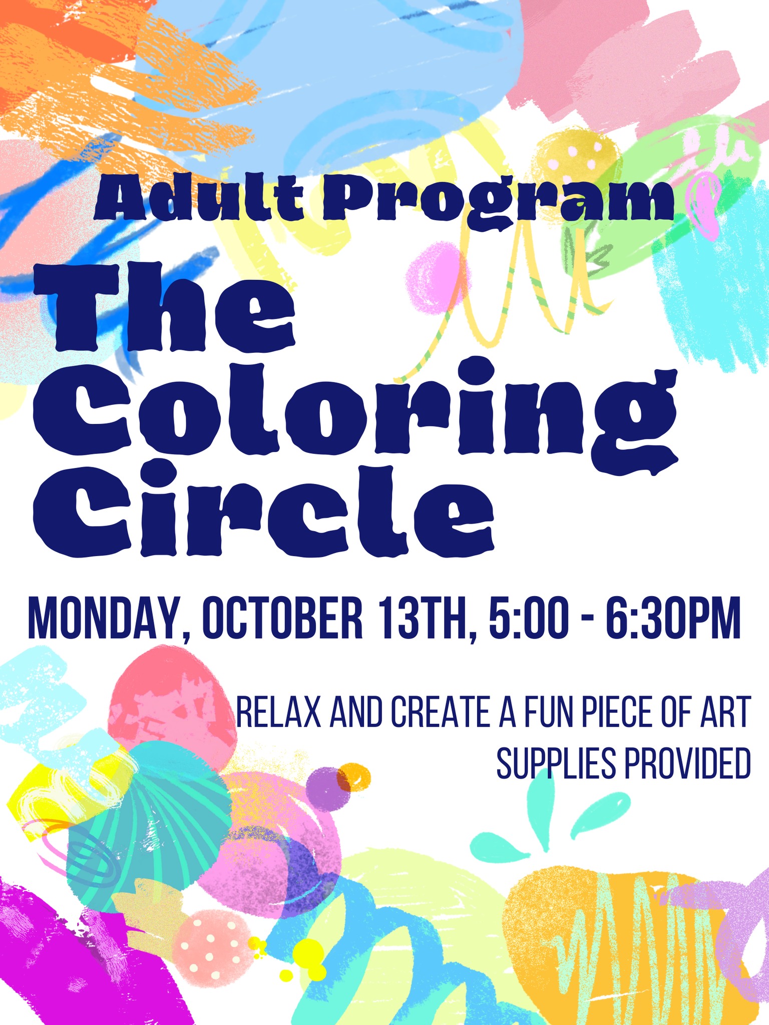 The Coloring Circle - An Adult Program - 2nd Monday of each month