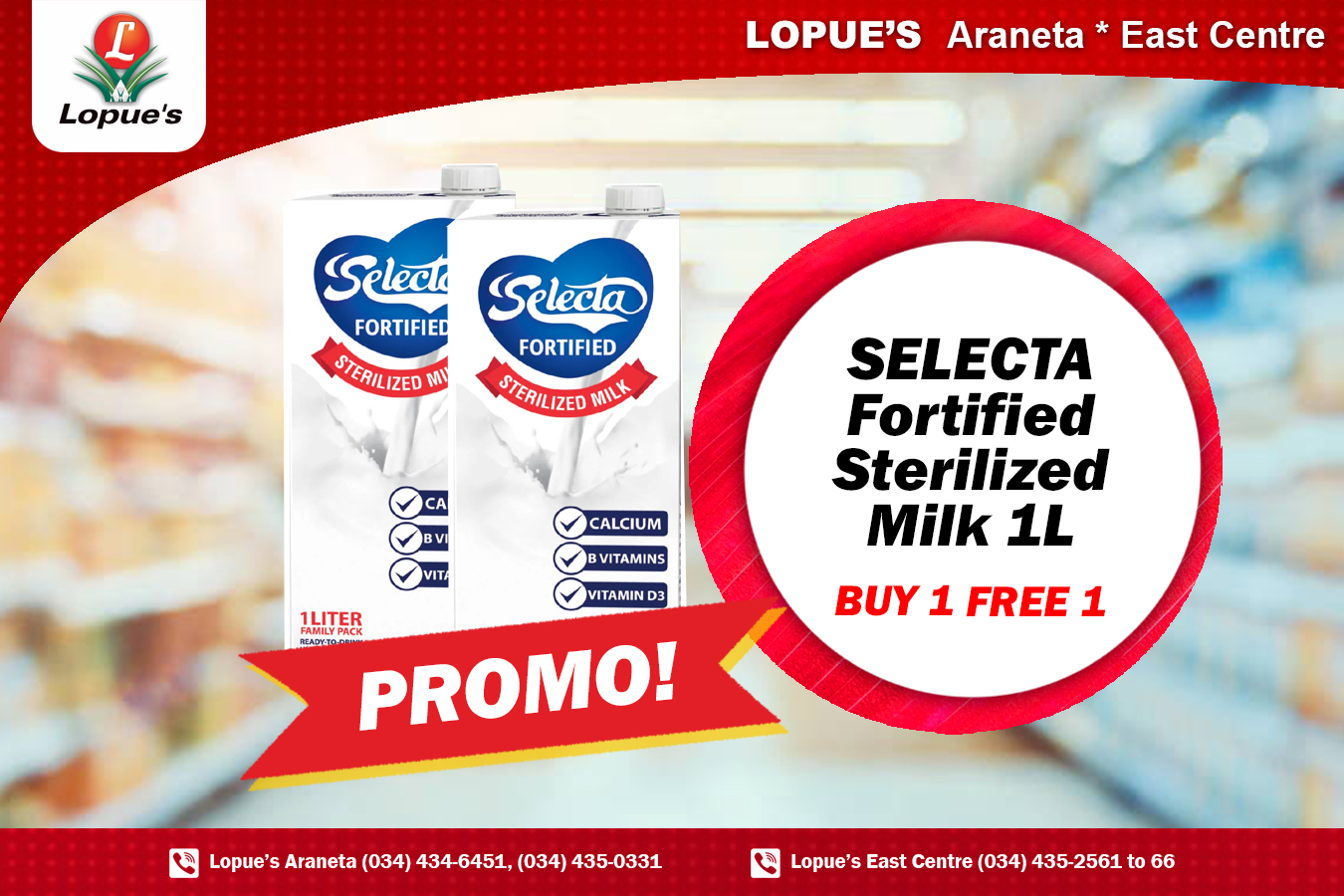 SELECTA MILK 1L Promo Pack... - Lopue's Araneta & East Centre | Facebook