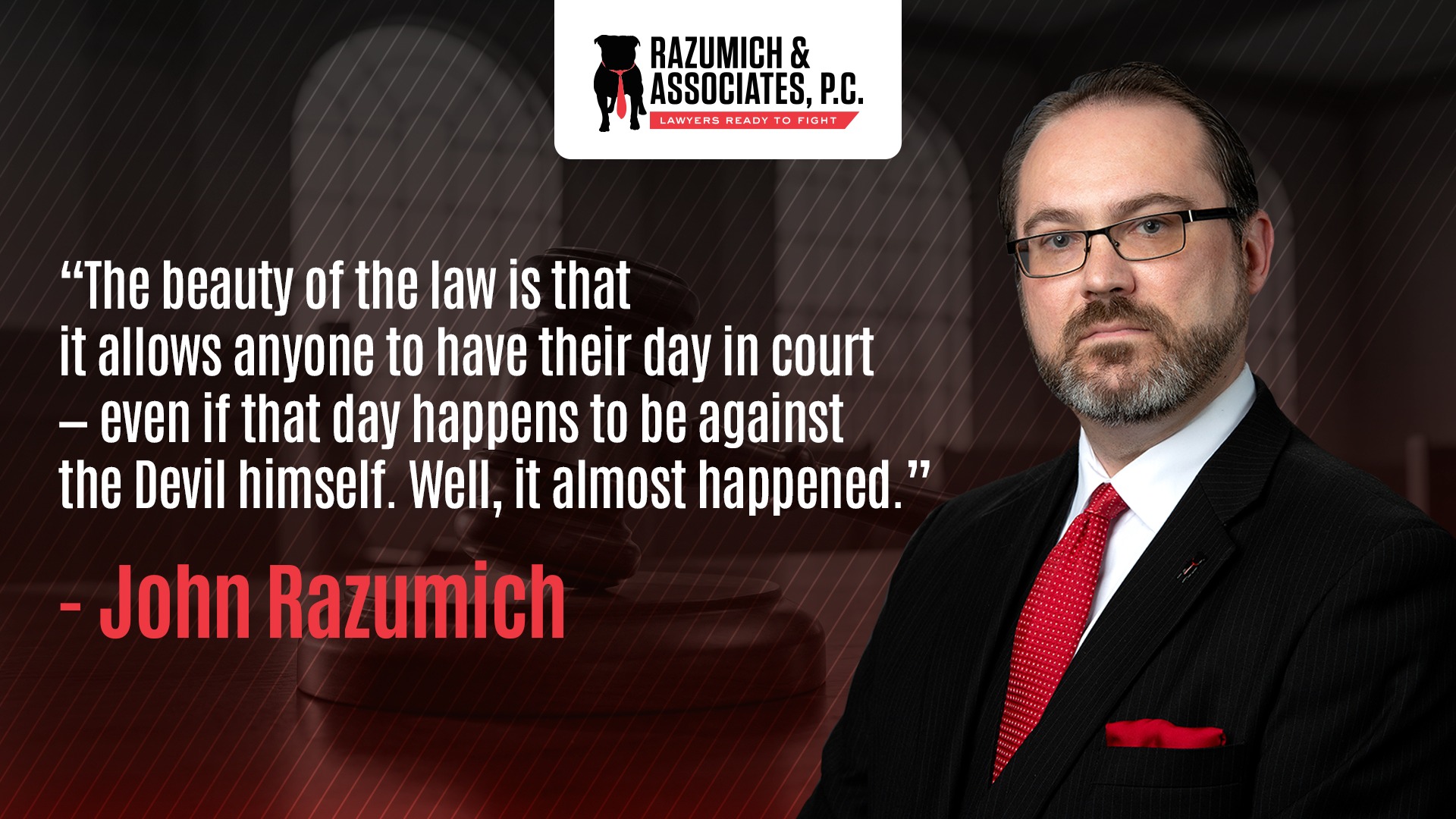 Razumich - Most lawsuits are predictable. Then there are the ones that ...