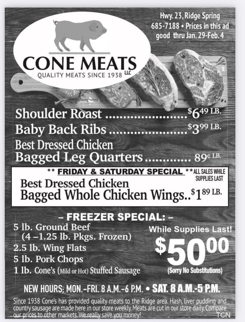 SALUDANow - Cone's Meats, LLC Check out this Weeks Special at Cone's ...
