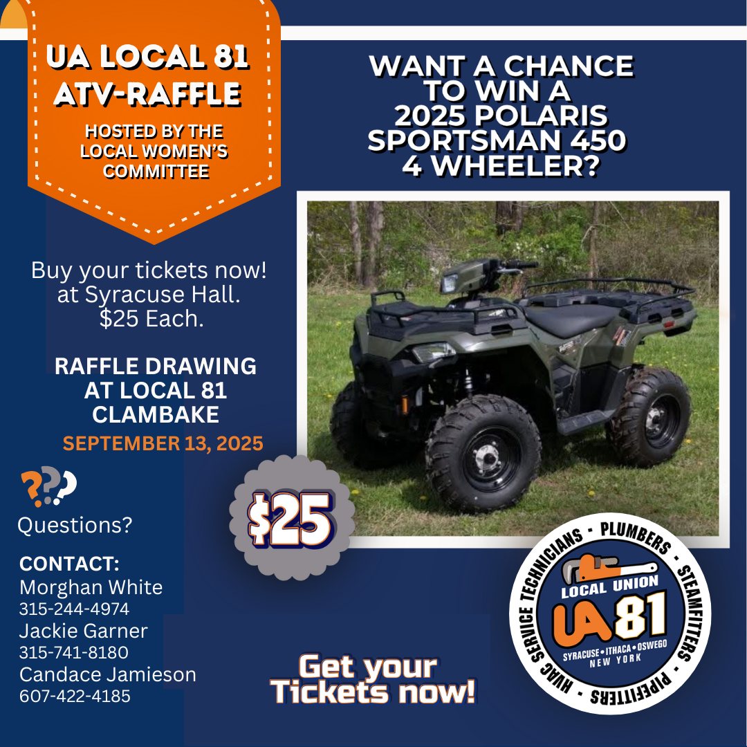 UA Local 81 - Get Ready for the 2025 UA Local 81 Raffle!... | Facebook