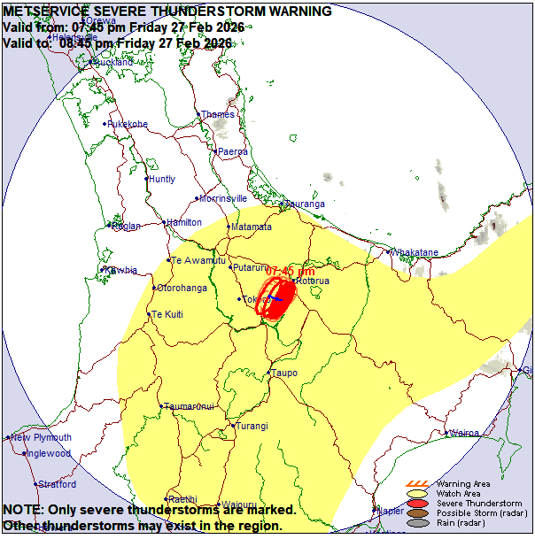 MetService - 🔴⚠️⛈️At 07:45 pm, MetService weather radar detected severe ...
