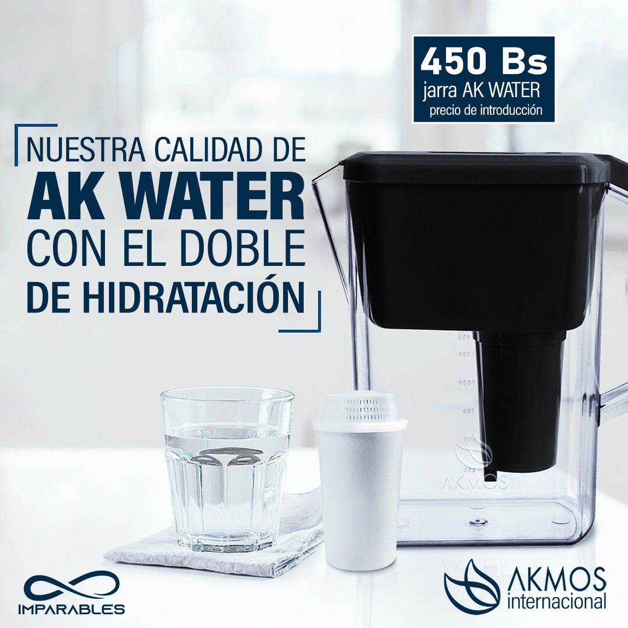 AKMOS LATAM - AK WATER - JARRA ALCALINA Con un diseño moderno, la jarra ...
