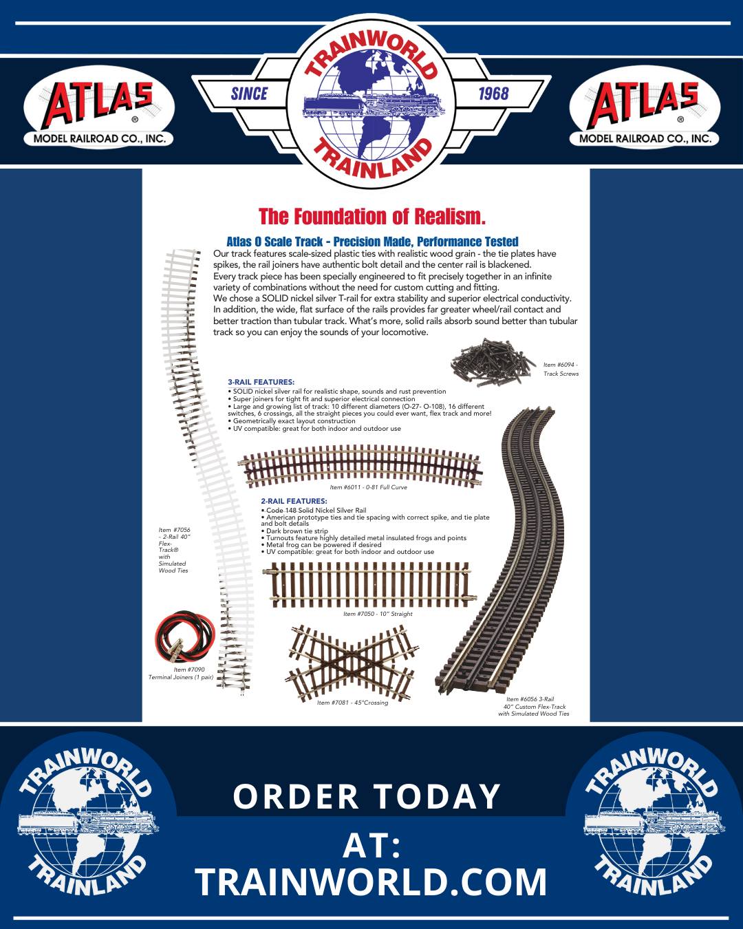 TrainWorld.com - Atlas O scale track, 2 and 3 rail! https://www ...