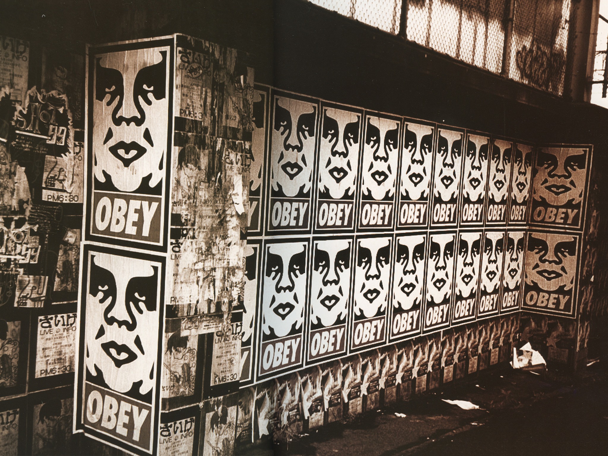 In 1995 Shepard stylizes the OBEY Icon Face, evolving it away from