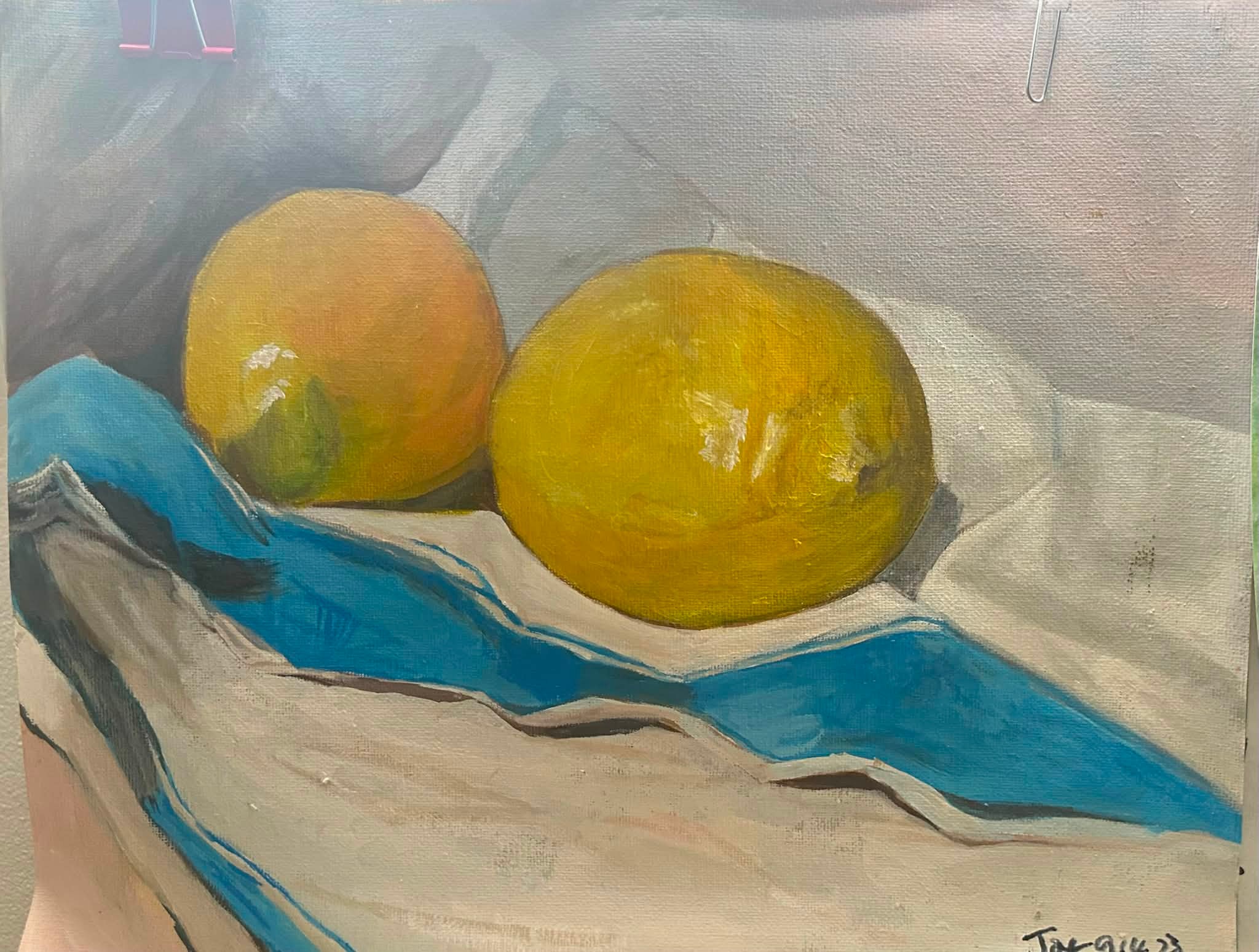 Chinese - My first oil painting. 我的第一张油画《秋意浓》 从秋天