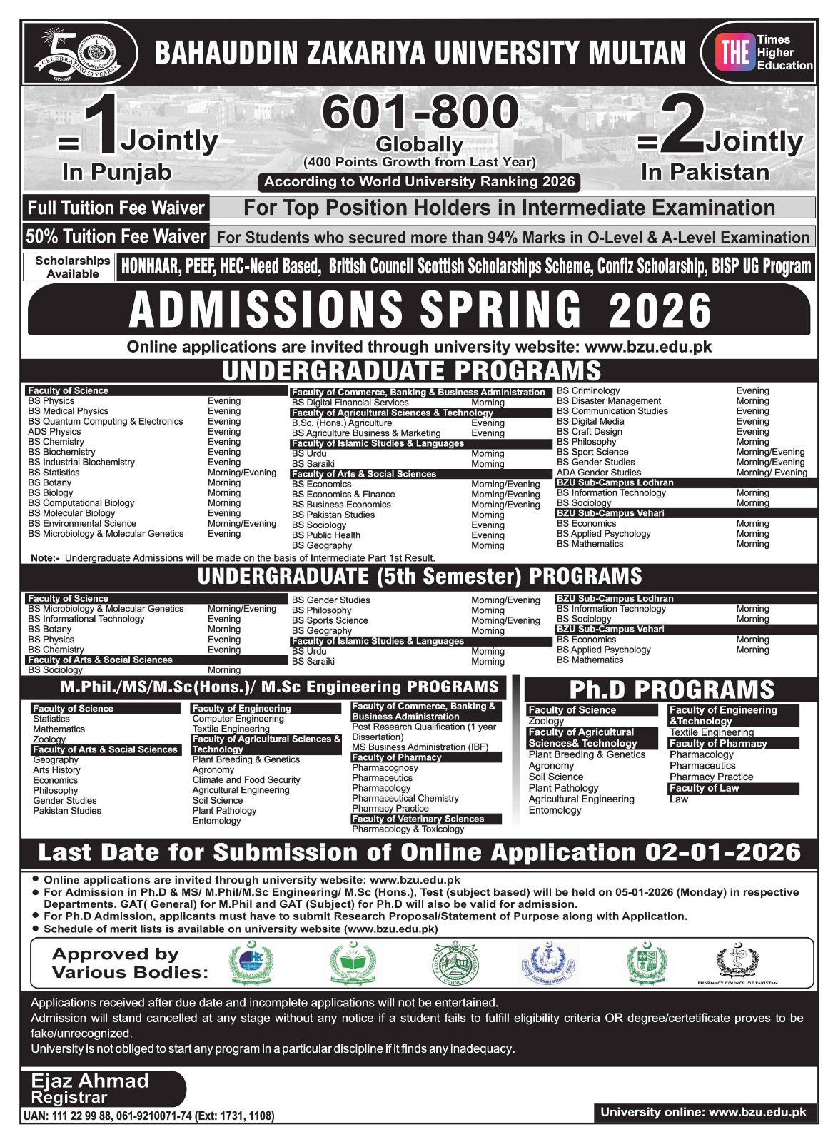 Centre for Advanced Studies in Pure and Applied Mathematics - Caspam ...