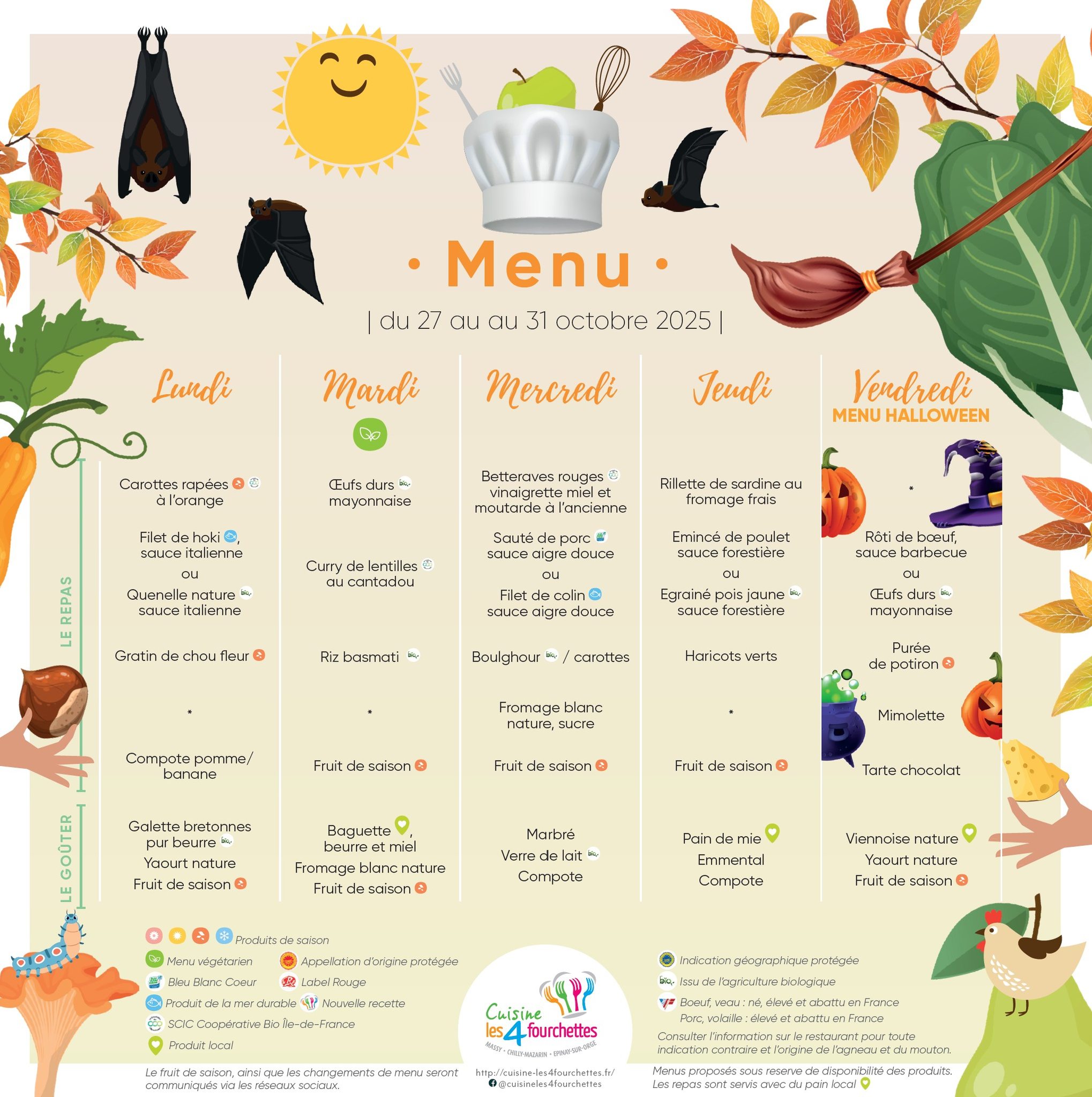 Cuisine - 🧑‍🍳 Découvrez les menus qui seront servis durant cette ...