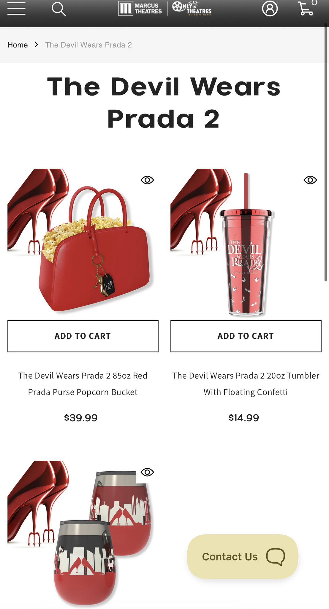 Devil wears Prada 2 merch is now on the Marcus site! Marcus