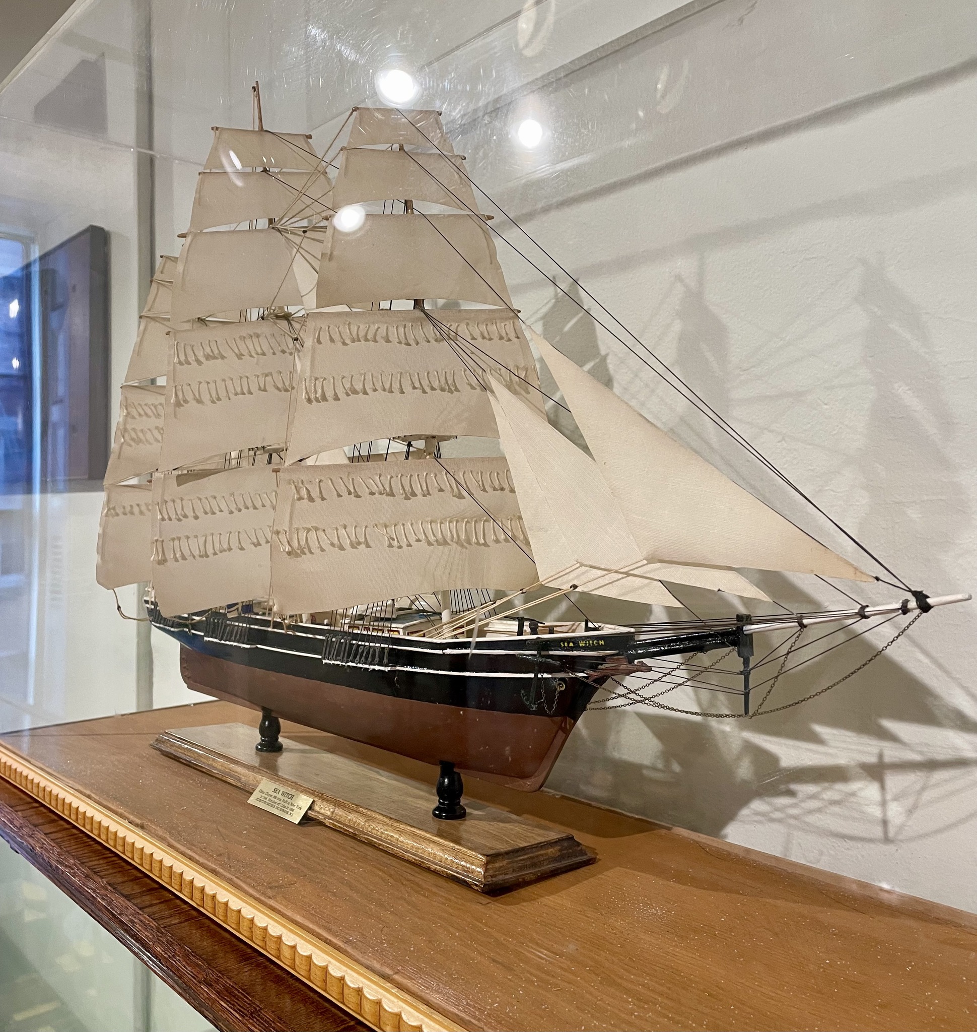 Clipper ship Sea Witch model at Noble Maritime Collection