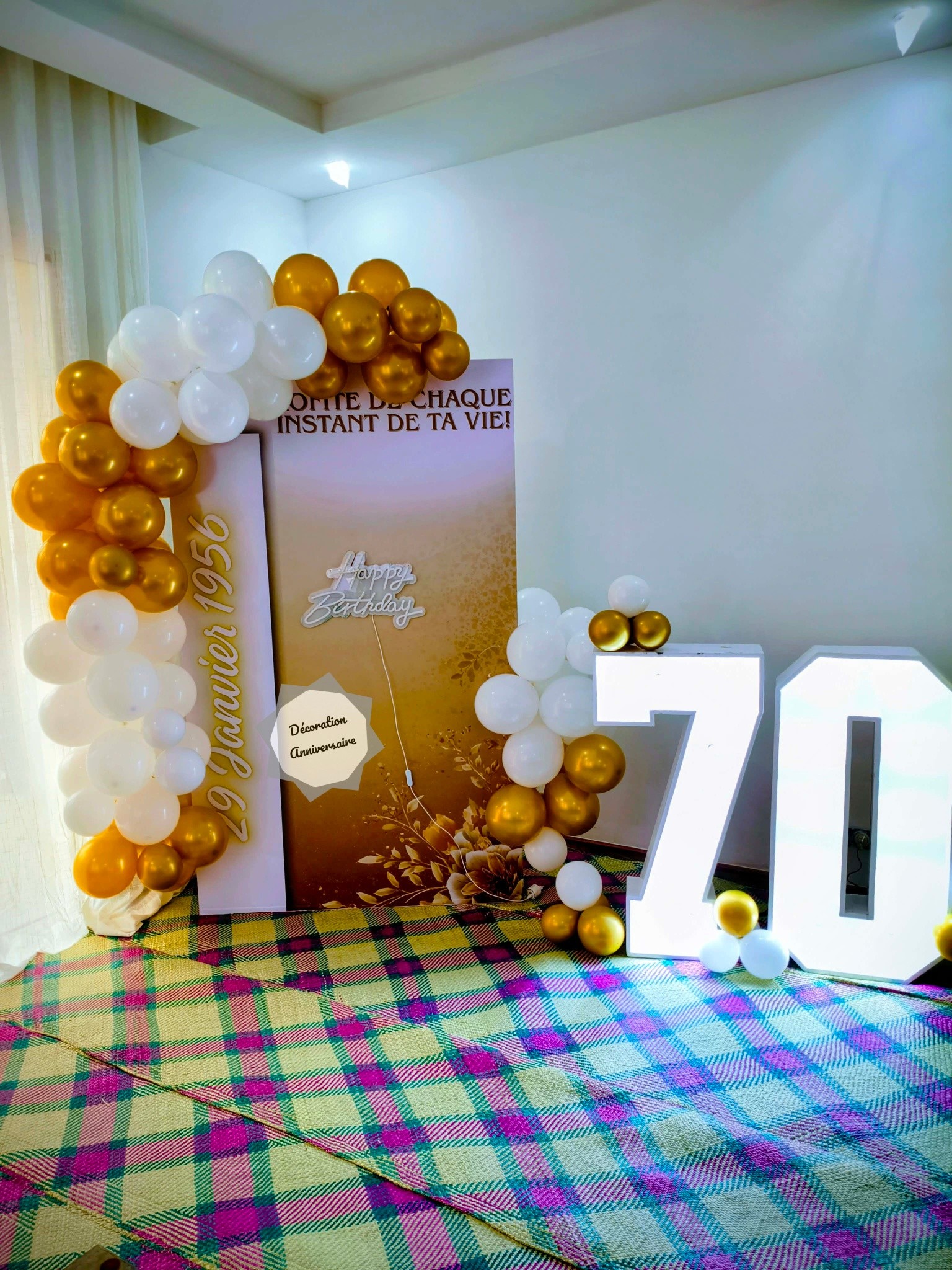 Ballons 50 Ans Femme Anniversaire Or Rose - Décoration Complète avec Guirlandes et Ballons en