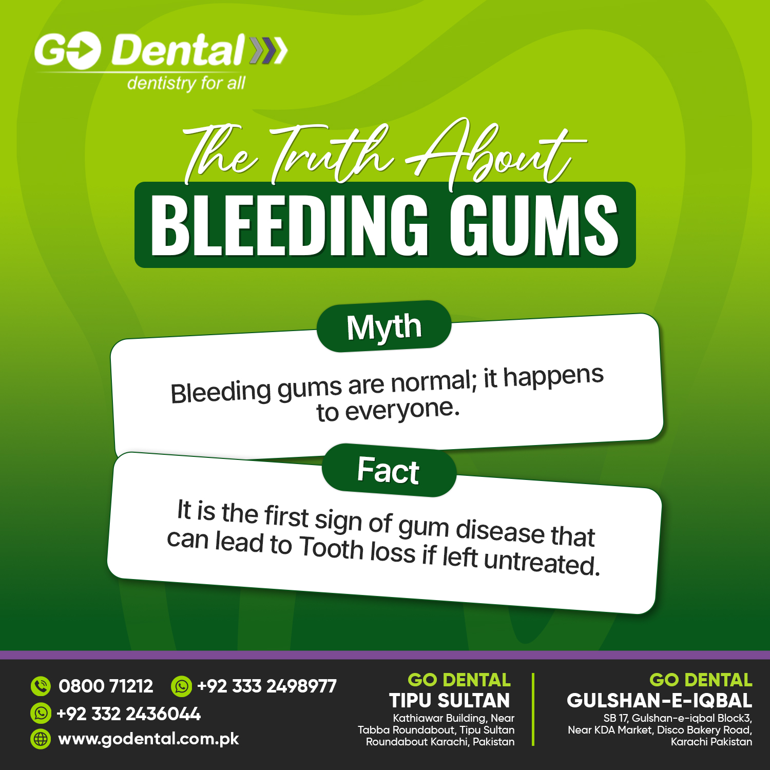 Go - Bleeding gums are not normal 🦷🚫 They’re often the first warning ...