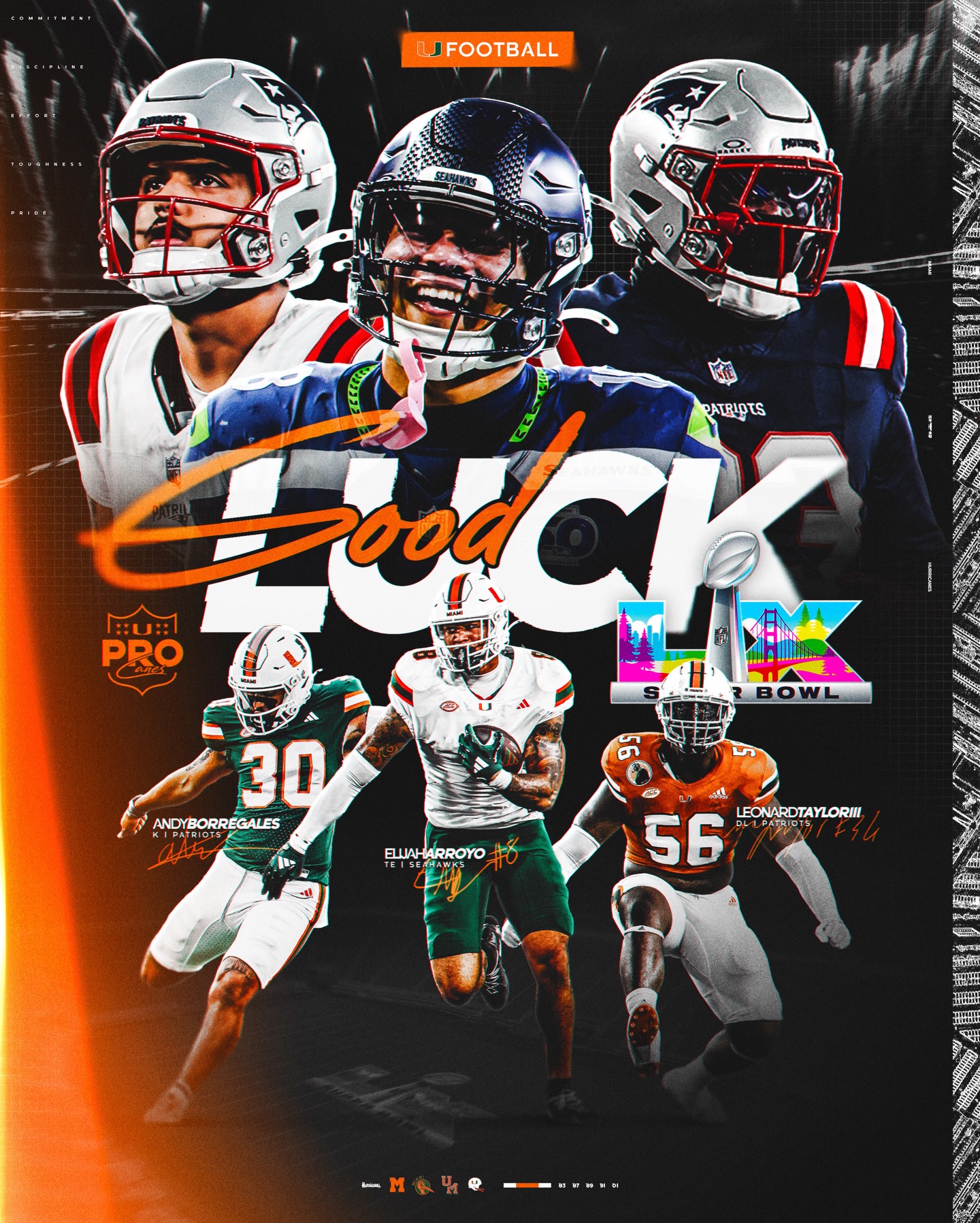 Three Hurricanes on the biggest stage in football! Good luck to