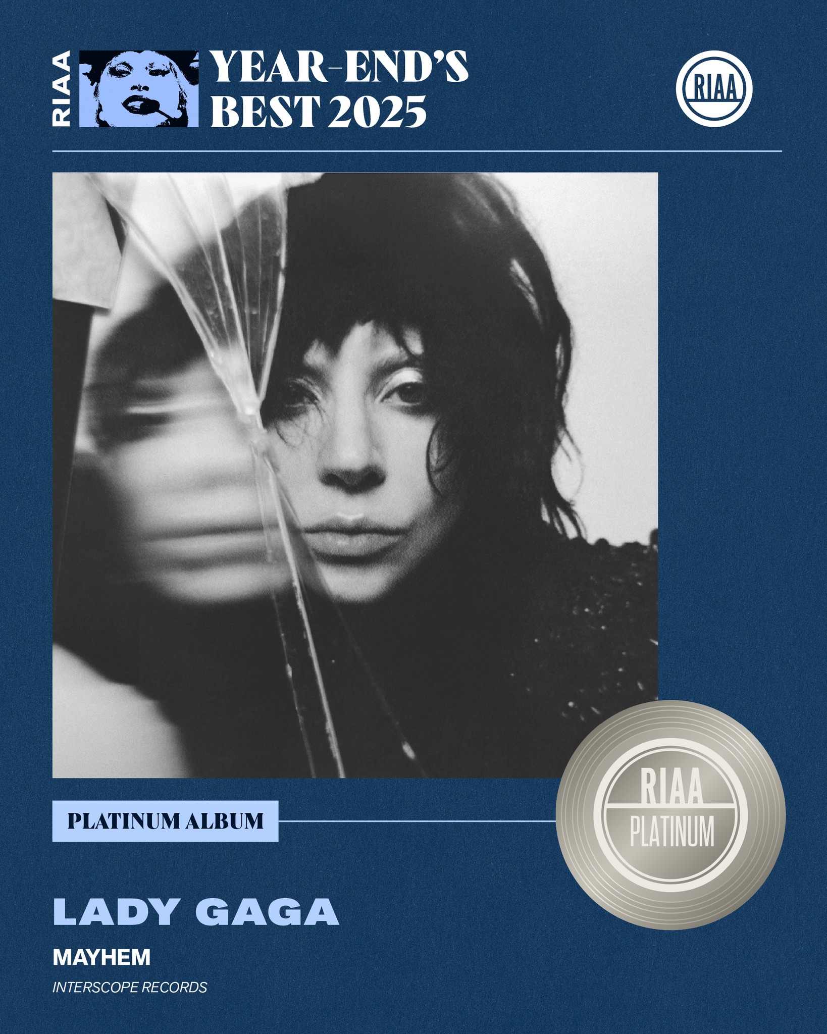 Six #RIAATopCertified albums achieved Platinum status in 2025 