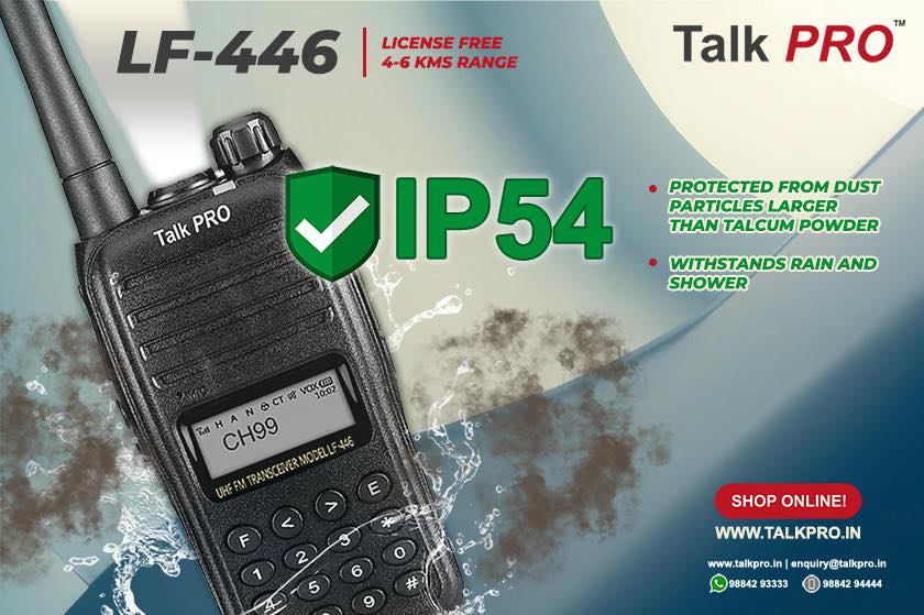 TalkPro - Talk PRO's license free range of walkie talkies are all IP54 ...