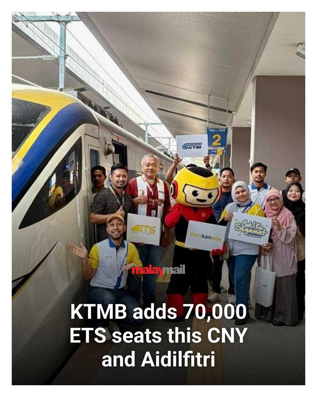 Malay Mail - KTMB adds eight extra ETS trips for Chinese... | Facebook