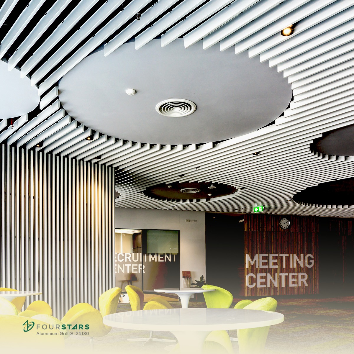 FOUR - 𝗔𝗹𝘂𝗺𝗶𝗻𝗶𝘂𝗺 𝗚𝗿𝗶𝗹𝗹 𝗖𝗲𝗶𝗹𝗶𝗻𝗴 𝗚-𝟮𝟱𝟭𝟯𝟬 : Linear Architecture, Ceiling ...