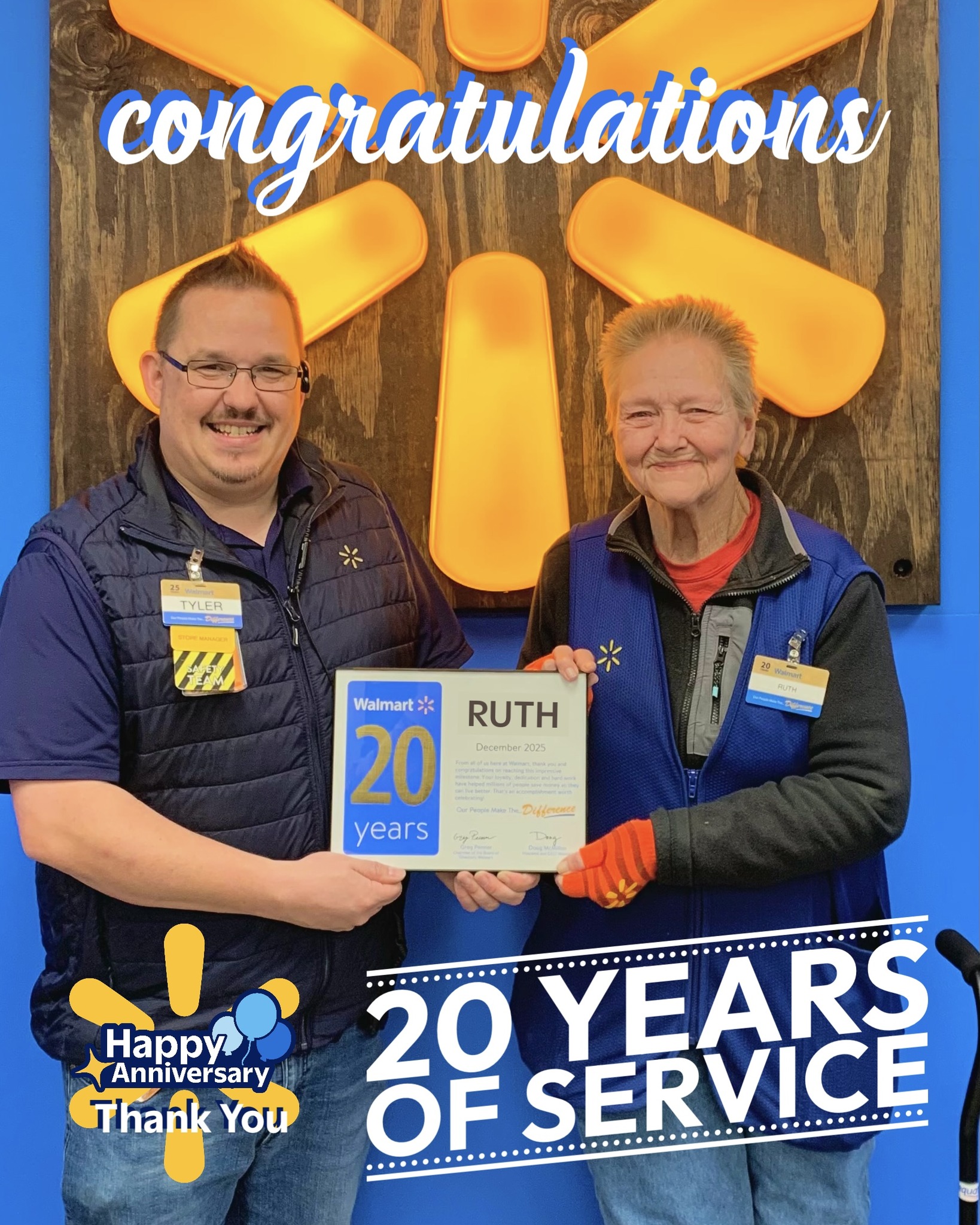 Walmart Paola - Join Us In Thanking & Congratulating Ruth,... | Facebook