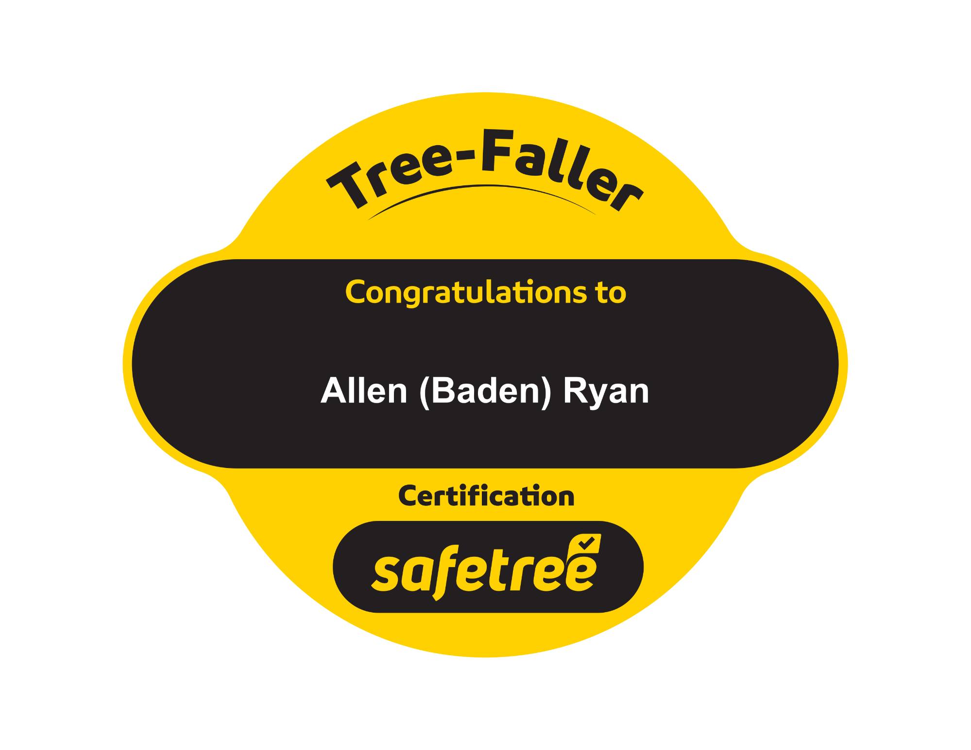 Safetree - Congratulations to Allen (Baden) Ryan on... | Facebook