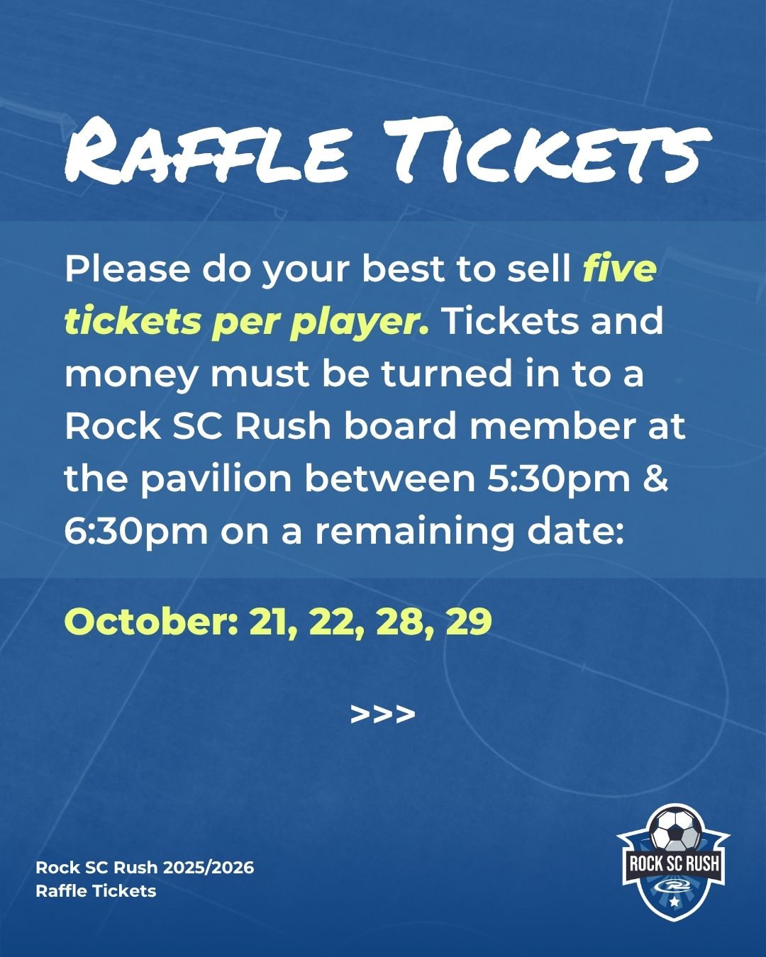 📣 Raffle Ticket Reminder 4 more... - Rock Soccer Club | Facebook