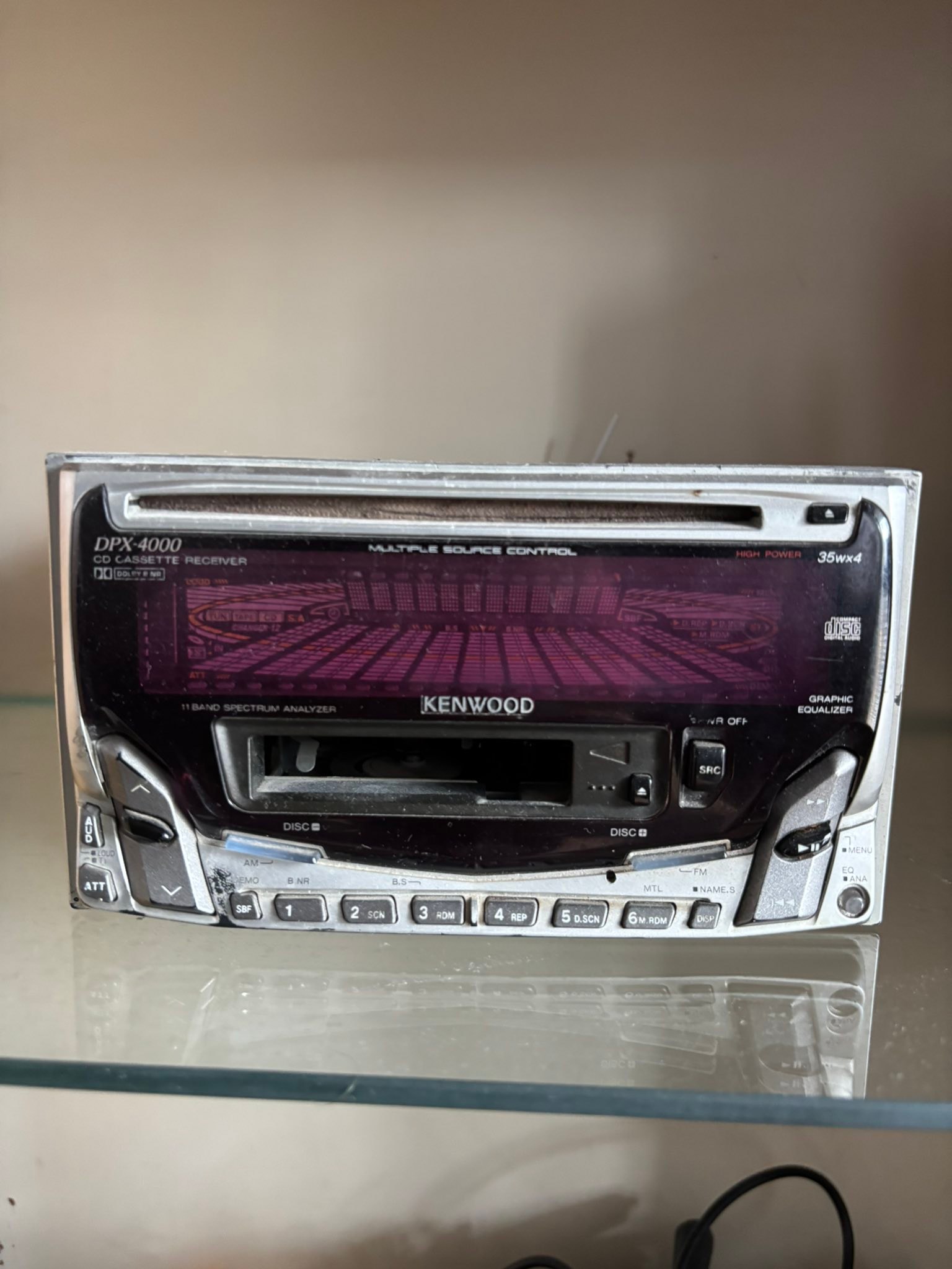 Kenwood DPX-4000 car stereo for sale with cassette slot