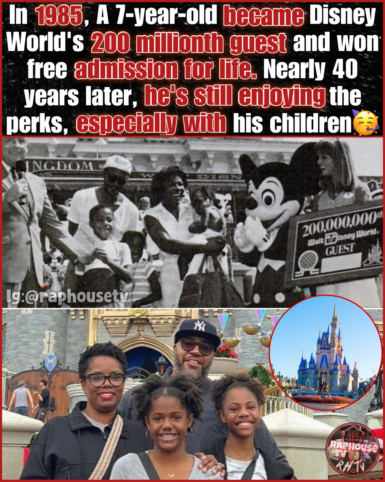 In 1985, A 7-year-old became Disney World's 200 millionth guest