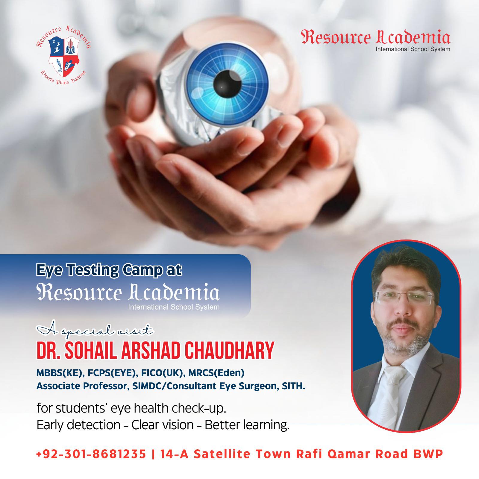 Resource - 👁️ Eye Testing Camp at Resource Academia! 👁️ We are excited ...