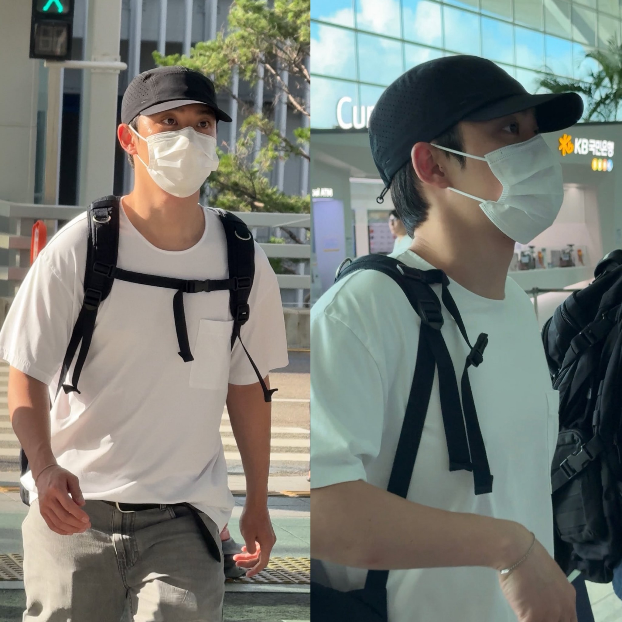 do kyungsoo leather backpack Lusso Los Angeles Dodgers Saxan Also includes a suitcase strap 180706 INCHEON TO KUALA LUMPUR