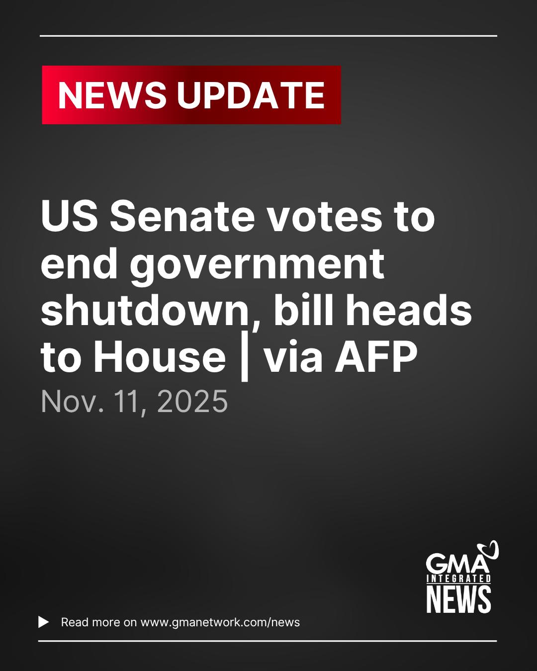 GMA News - US Senate votes to end government shutdown,... | Facebook