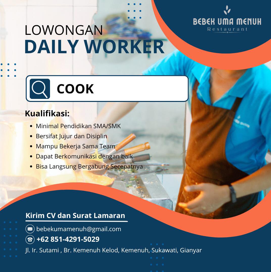 Bursa Kerja Gianyar | Fast Growing Restaurant | Facebook