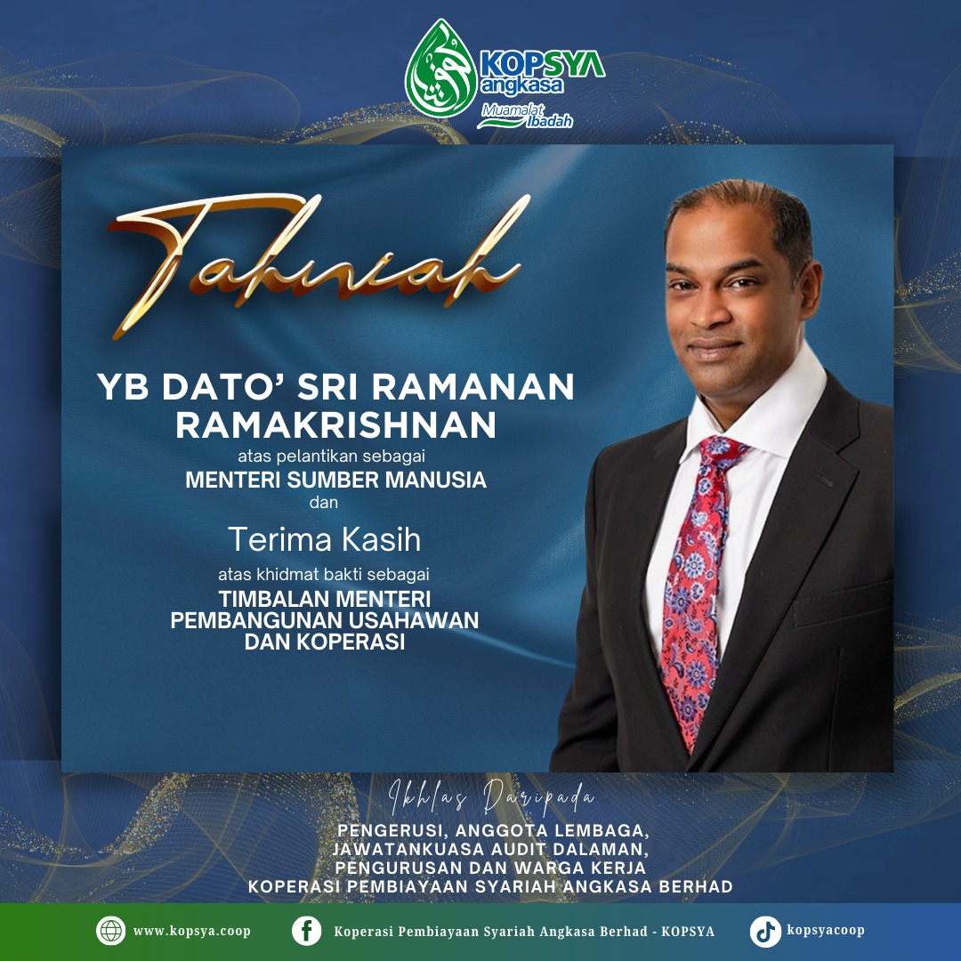 Koperasi - Tahniah & Terima Kasih YB Dato’ Sri Ramanan Ramakrishnan ...