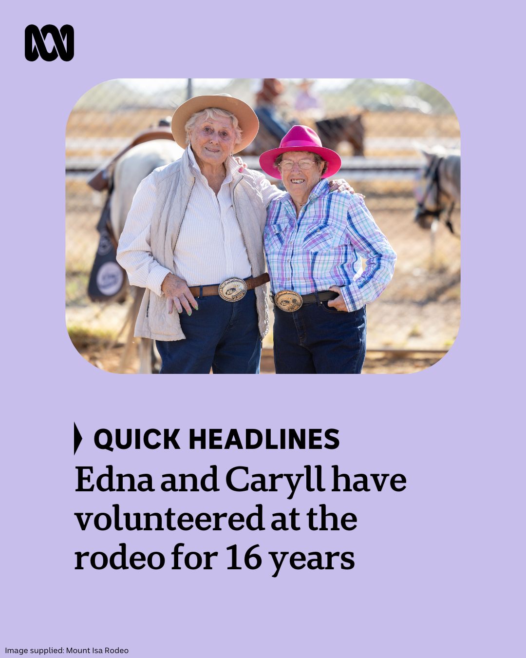 ABC - 💜 Edna Russell and Caryll Evans have been the beating heart ...