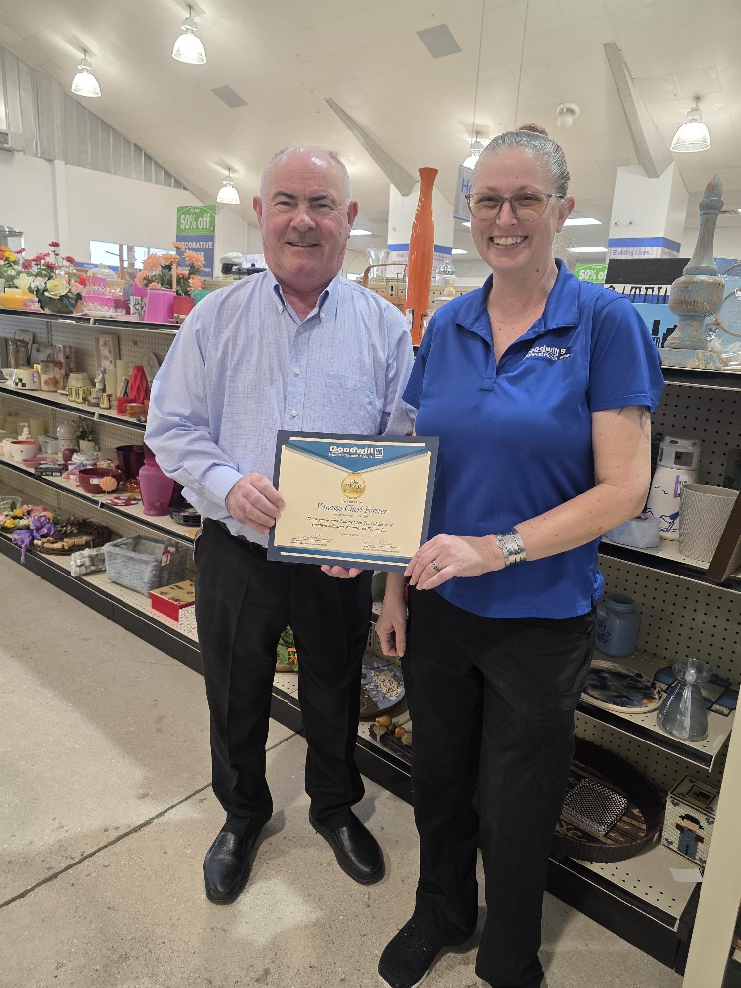 Goodwill - Congratulations, Vanessa Forster, our Retail Manager at the ...