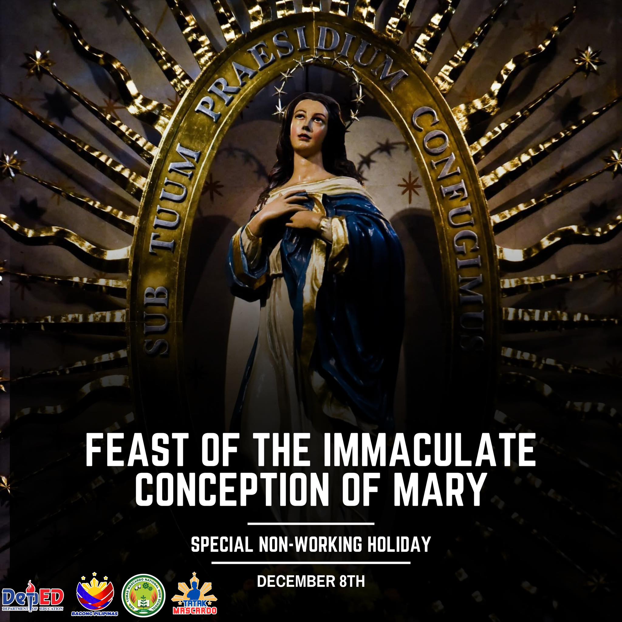 DepEd - Every December 8, we as a community solemnly commemorate the ...