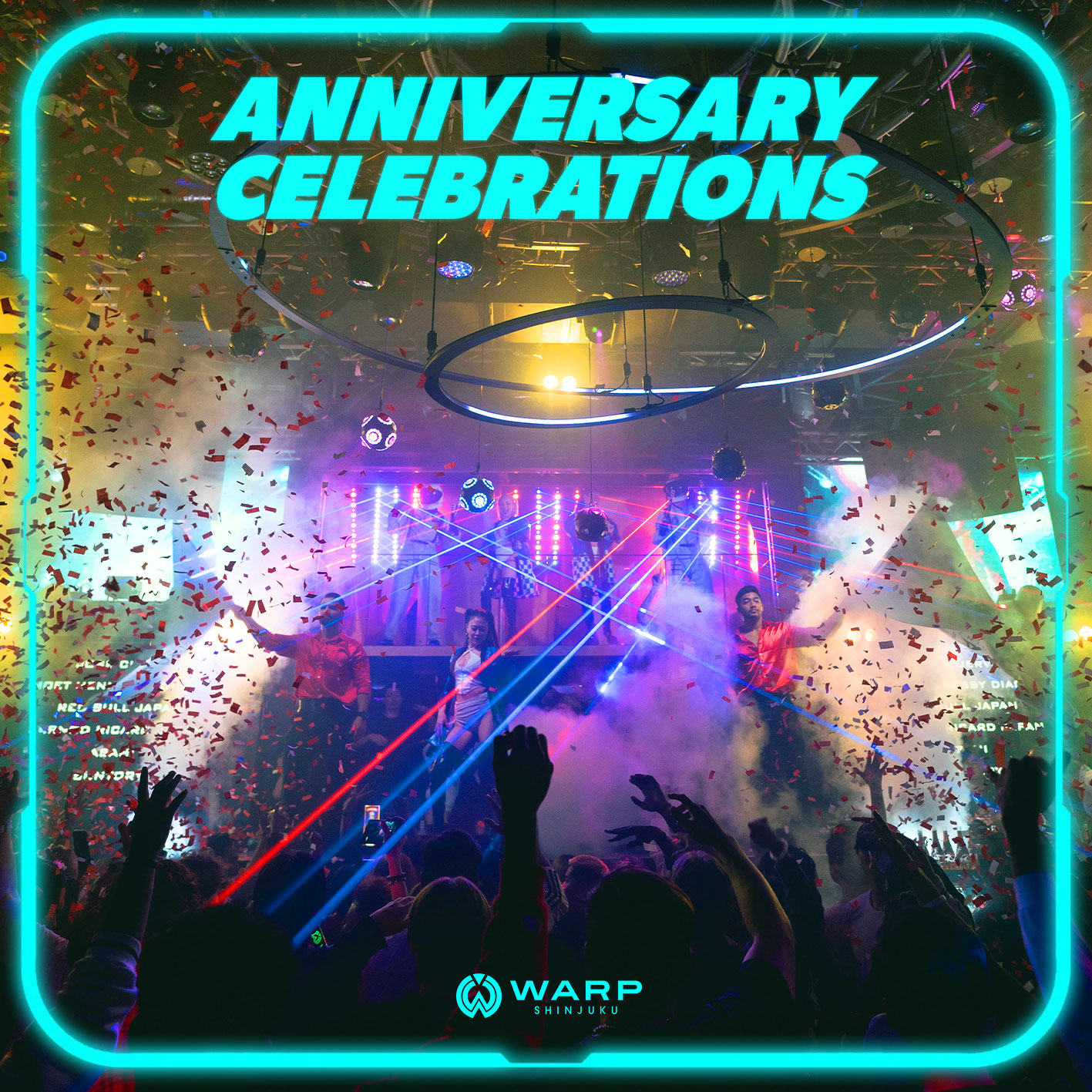 11月中毎日続くWARP SHINJUKUの6周年を今週も祝いにいらしてください