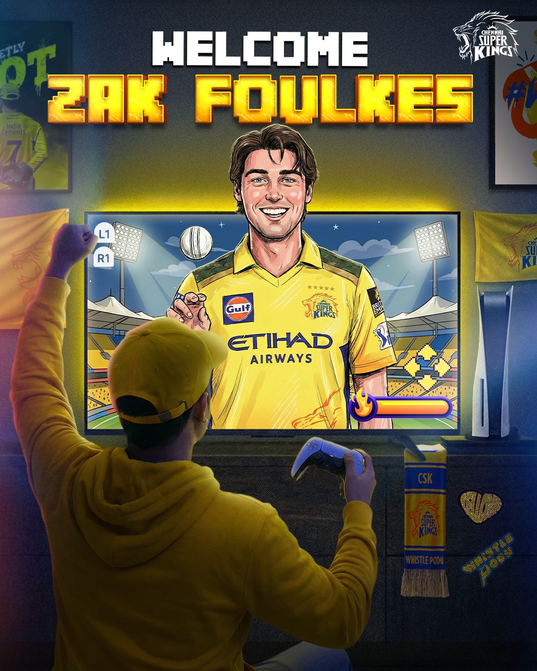 Zak is a Super King! 🦁 With Foulkes,... - Chennai Super Kings | Facebook