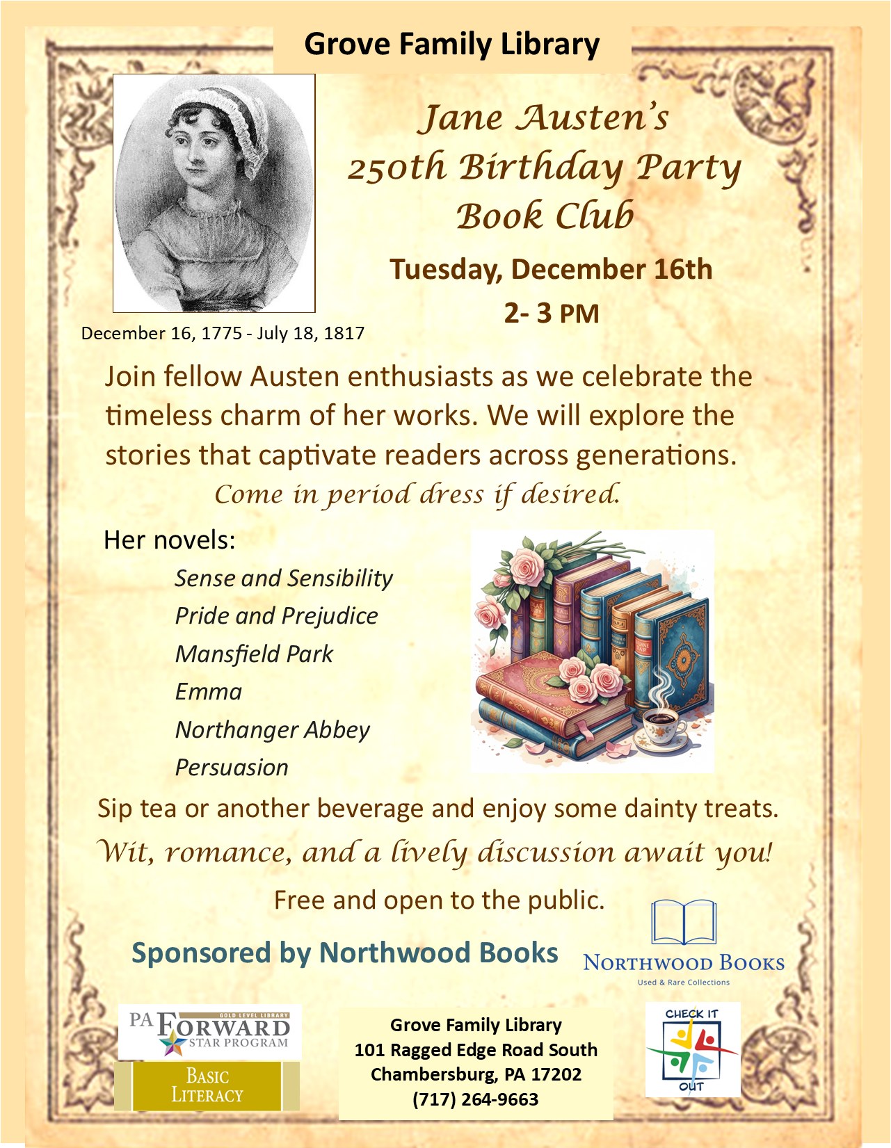 Northwood - We're excited to sponsor Jane Austen's 250th Birthday Party ...