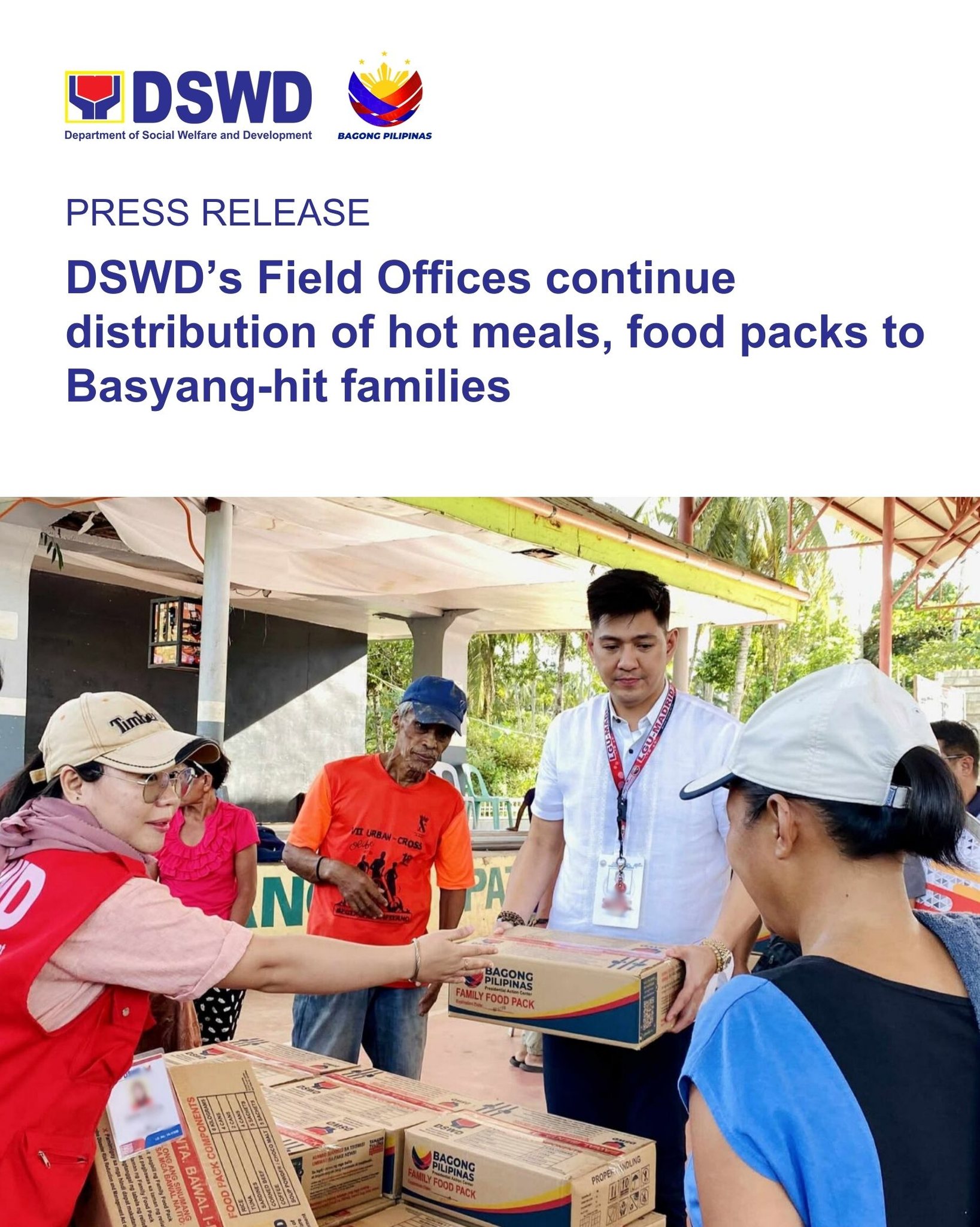 Department - DSWD PRESS RELEASE: DSWD’s Field Offices continue ...