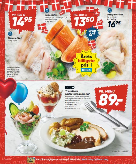 Bilka - 🐟 FRISK FISK OG 3-RETTERS MENU TIL SKARPE PRISER 🐟 Er du til ...