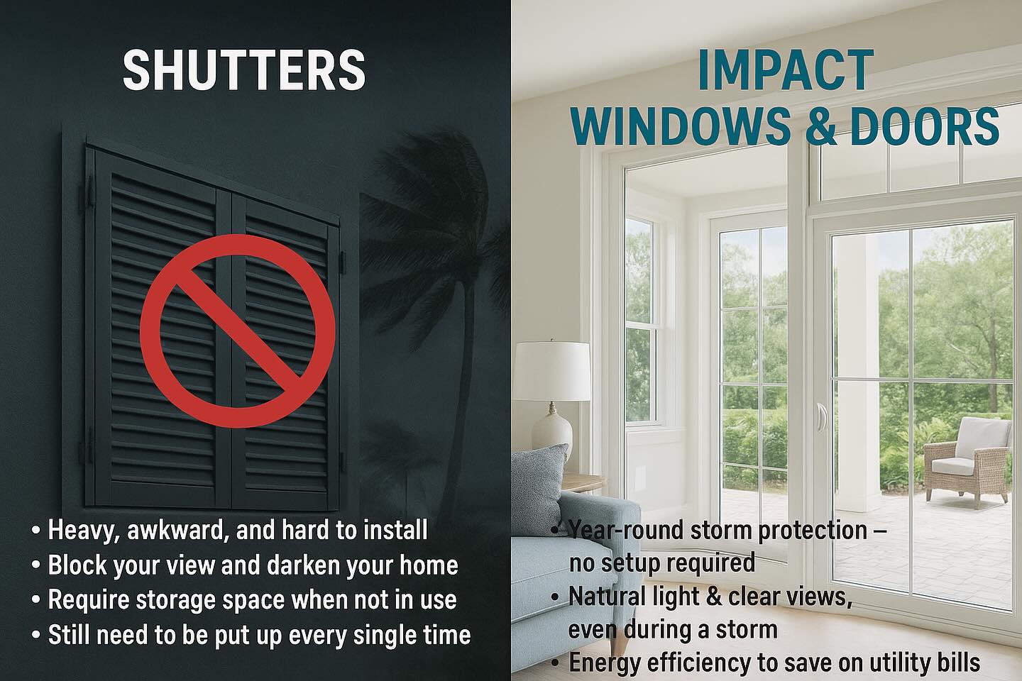 🚫 Shutters vs. Impact Windows &... - Absolute Window & Door | Facebook