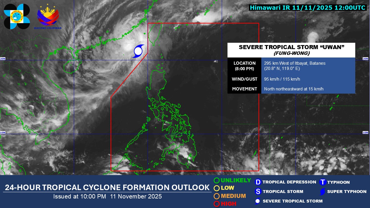 GMA - Severe Tropical Storm Uwan with an international name 