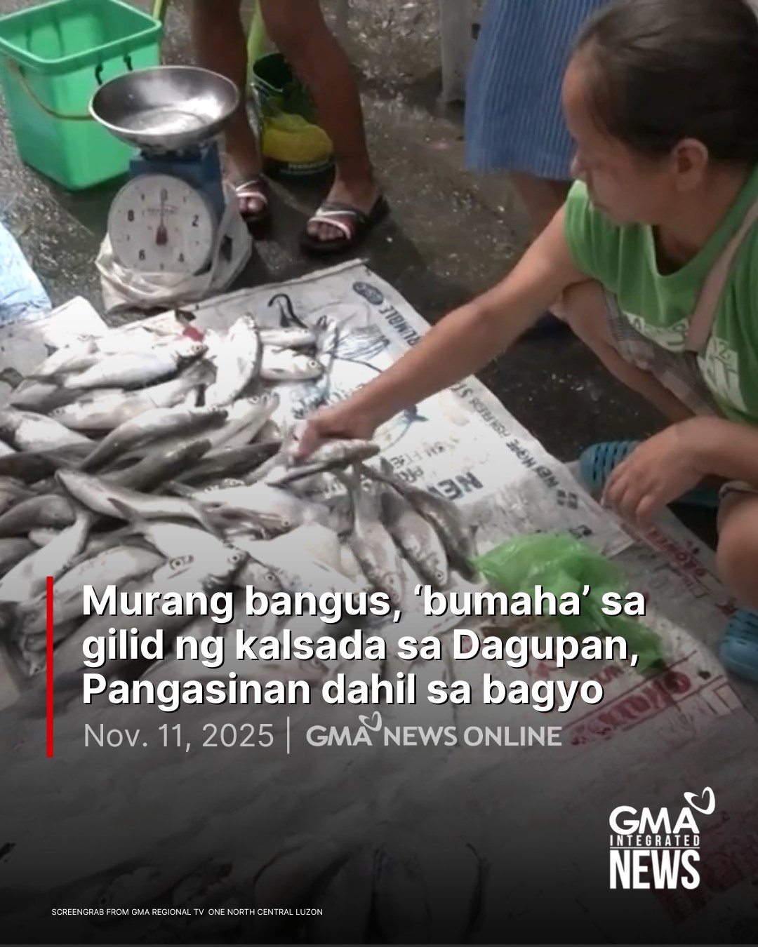 GMA - “Bumaha” ng murang bangus sa gilid ng kalsada sa Barangay Bonuan ...