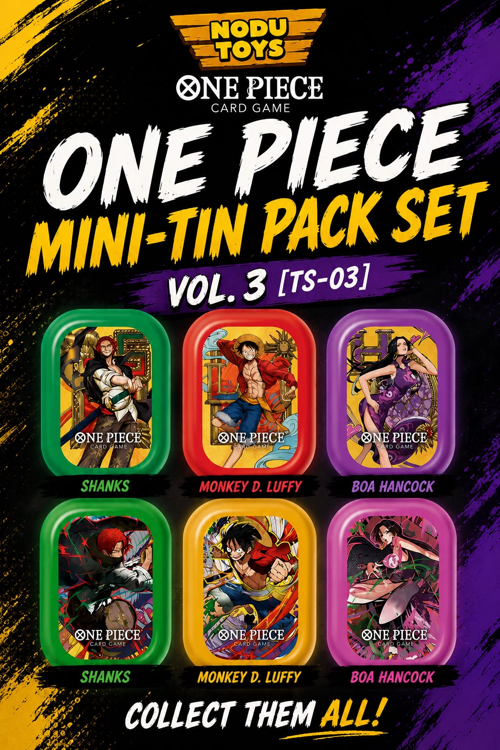 One Piece Mini-Tin Pack Set Vol. 3 [TS-03] is now available at