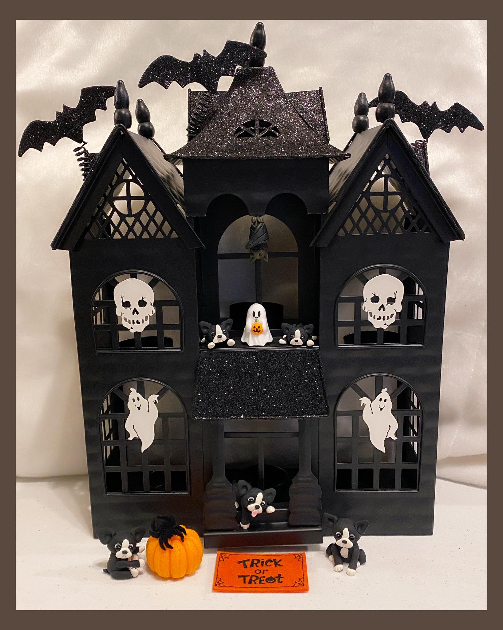 Unique 4ft tall wicker haunted house for Halloween