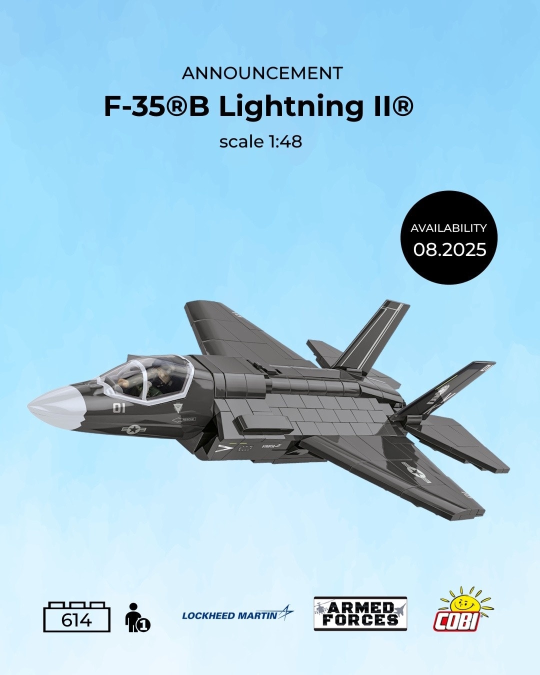 ✈️ The F-35B Lightning II STOVL is now available! 🇺🇸⚡ Build