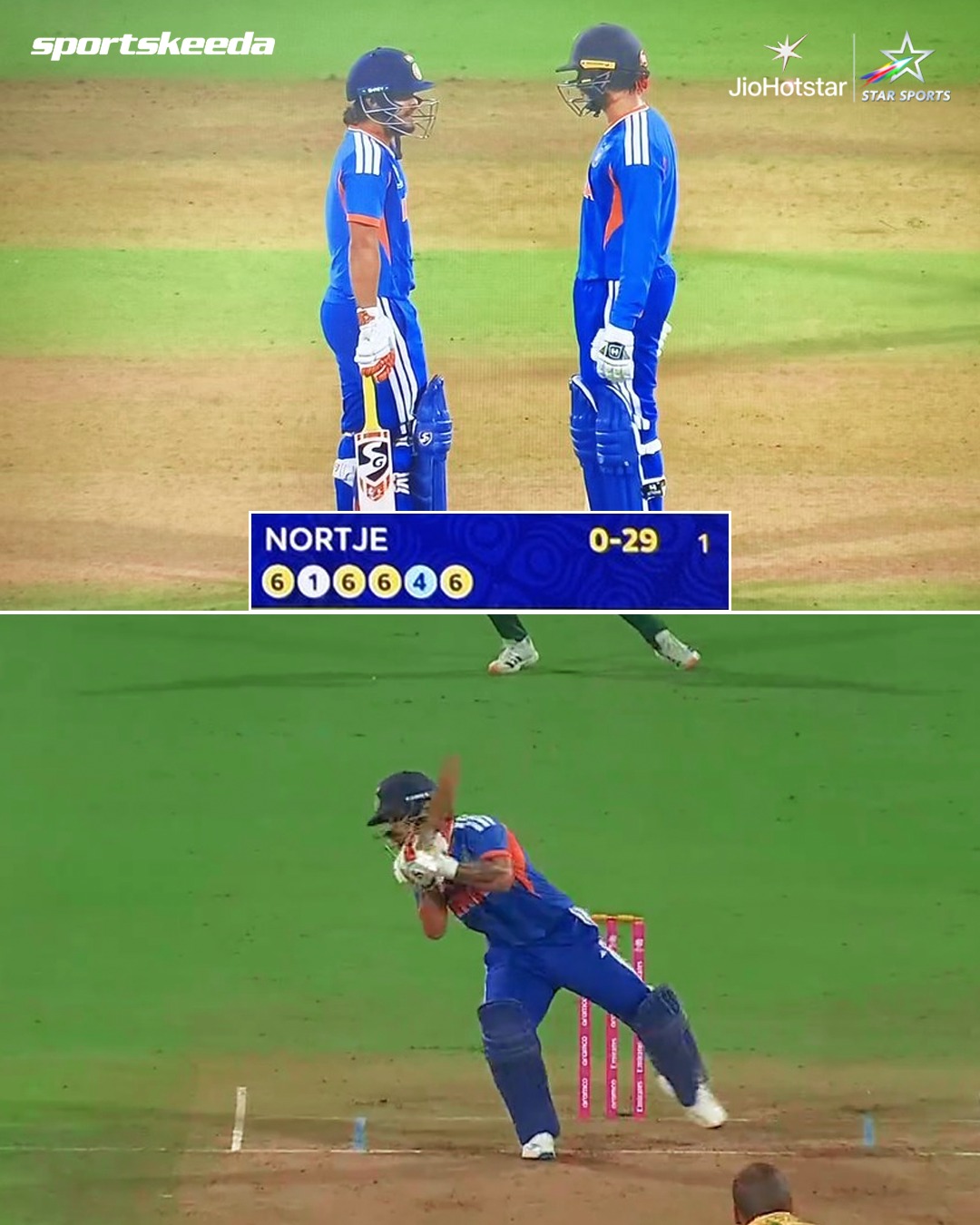 Sportskeeda - 29 runs in a single over against Anrich Nortje 🤯🔥 Ishan ...